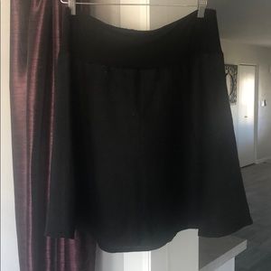 Black linen skirt
